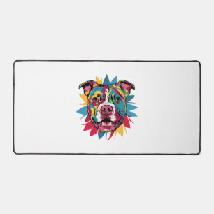 Alfrombrillas De Escritorio pitbull de perro divertido y colorido