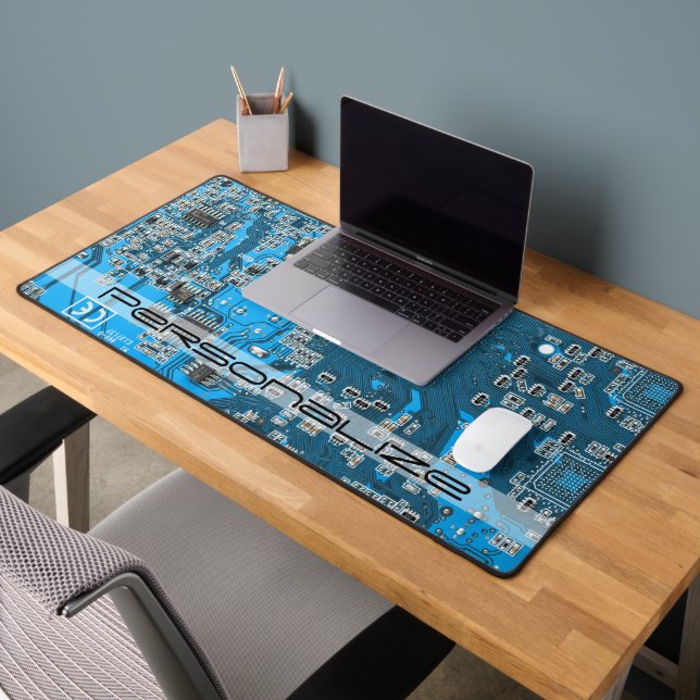 Alfrombrillas De Escritorio Placa base de circuito PCB azul personalizada para (Oficina 2)