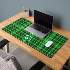 ALFROMBRILLAS DE ESCRITORIO PLAID DE CUADROS A MEDIDA ELEGANTES VERDE NEGRO