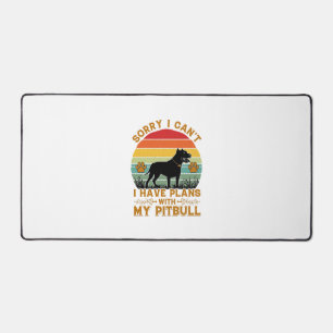 Alfrombrillas De Escritorio Planes para perros Pitbull Atardecer Retro_1