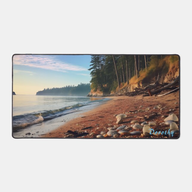 Alfrombrillas De Escritorio Playa de arena personalizada con alfombra de árbol (Anverso)