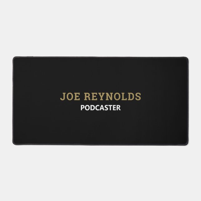 Alfrombrillas De Escritorio Podcaster moderno y elegante, podcast (Anverso)