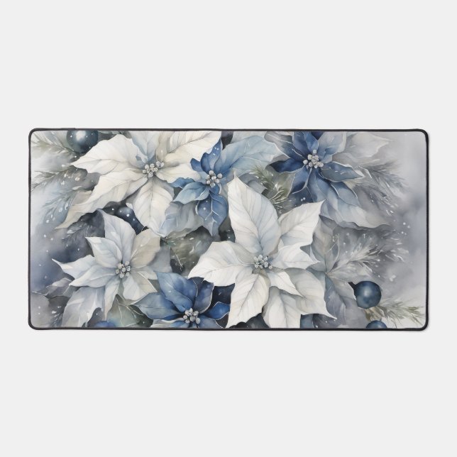 Alfrombrillas De Escritorio "Poinsettas azules" (Anverso)
