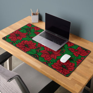Alfrombrillas De Escritorio Poinsettia, patrón de Navidades