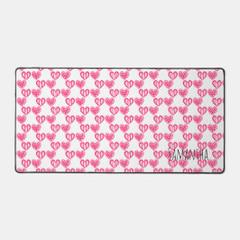 Alfrombrillas De Escritorio Polka Dot And Stripes Hearts