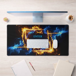 Alfrombrillas De Escritorio Portal de Fuego Elemental Mágico Azul Naranja para