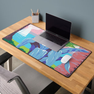 Alfrombrillas De Escritorio Poster de viajes de época promocionando Puerto Ric