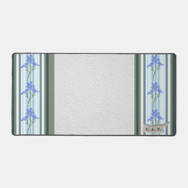 Alfrombrillas De Escritorio Powder Blue Striped Floral 