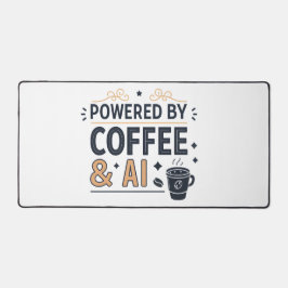 Alfrombrillas De Escritorio Powered by Coffee & AI Retro Tech Vector