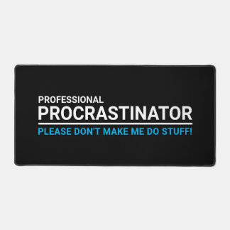 Alfrombrillas De Escritorio Procrastinador profesional negro simple