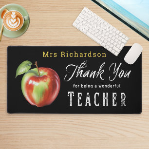 Alfrombrillas De Escritorio Profesor Gracias Manzana Pizarra Personalizada