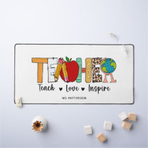 Profesora Enseñar amor Inspira nombre personalizad