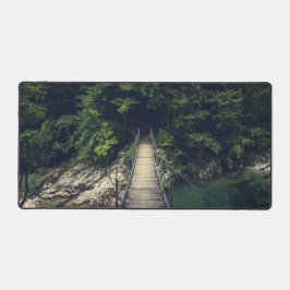 Alfrombrillas De Escritorio Puente suspensivo simple sobre el río Idrijca, Slo