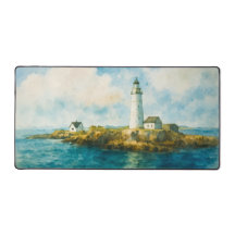 Puerto paisajístico acuático del faro costero