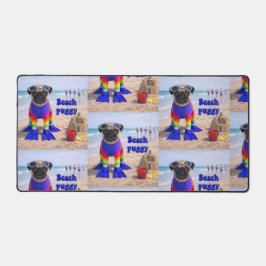 Alfrombrillas De Escritorio Pug de Playa