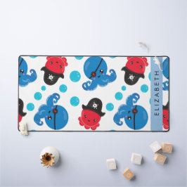 Alfrombrillas De Escritorio Pulpo pirata, patrón de pulpo, mar, tu nombre