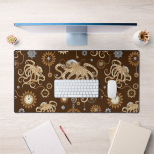 Alfrombrillas De Escritorio Pulpo Steampunk Retro Fantasía Mecánica