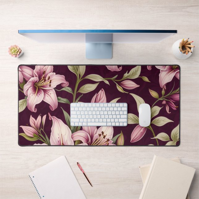 Alfrombrillas De Escritorio Purple Flower Desk Mat (Oficina 1)