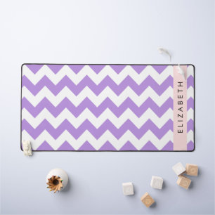 Alfrombrillas De Escritorio Púrpura Zigzag, Púrpura Chevron, Tu Nombre