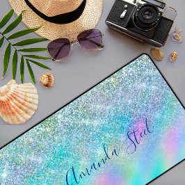 Alfrombrillas De Escritorio purpurina de imitación azul oscuro irrisorio de mo