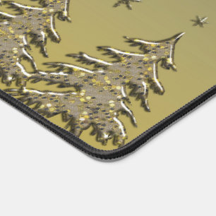 Alfrombrillas De Escritorio Purpurinas dorados árboles de Navidad, cielo estre