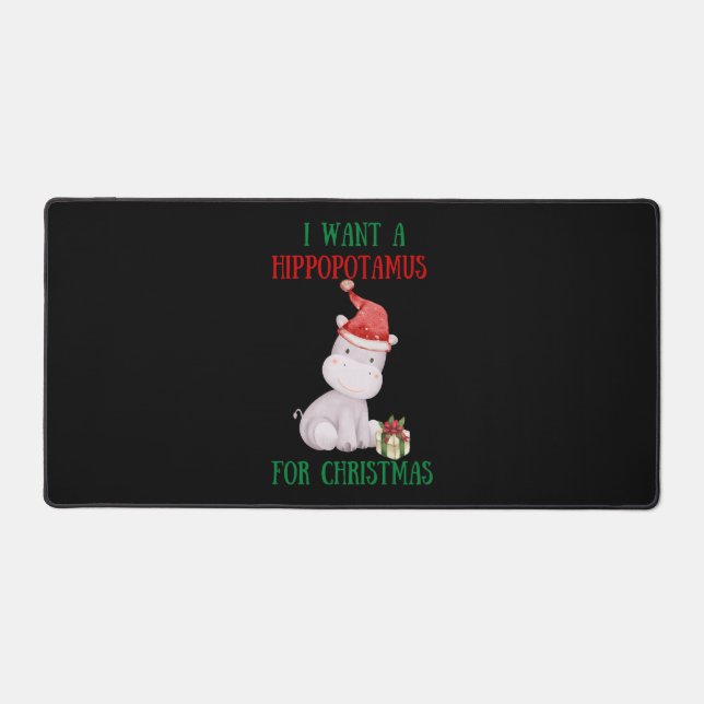 Alfrombrillas De Escritorio Quiero Un Hipopótamo Para Los Navidades (Anverso)