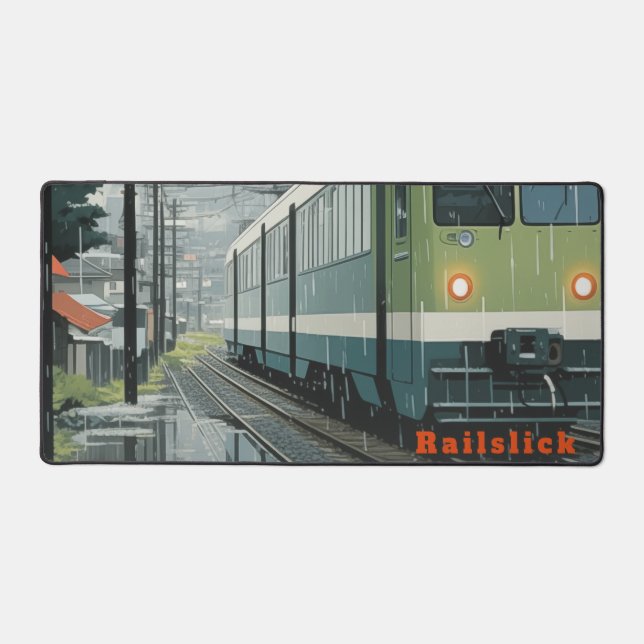 Alfrombrillas De Escritorio Railslick: Lluvia en la Línea (Anverso)