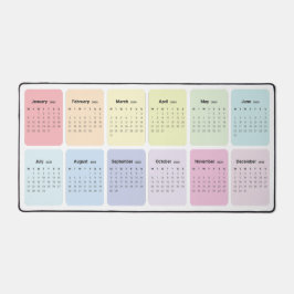 Alfrombrillas De Escritorio Rainbow Simple Minimalista 2025 Calendario mensual