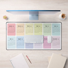 Alfrombrillas De Escritorio Rainbow Simple Minimalista 2025 Calendario mensual