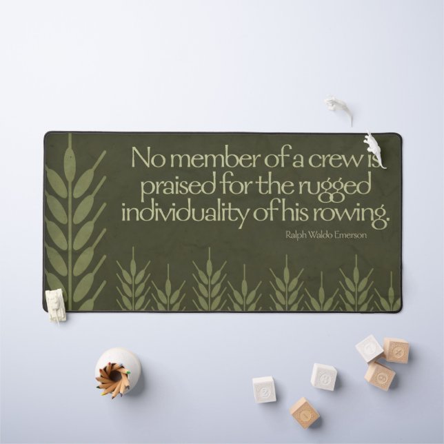 Alfrombrillas De Escritorio Ralph Waldo Emerson cita Inspiradora "Crew" (Mesa para niños)