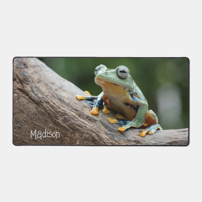 Alfrombrillas De Escritorio Rana divertida de nombre personalizado (Anverso)