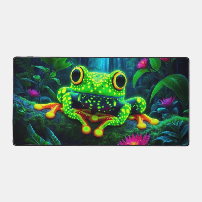 Alfrombrillas De Escritorio Rana fluorescente, neonatos capturadores de ojos (Anverso)