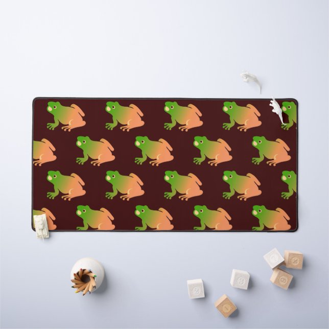 Alfrombrillas De Escritorio Rana verde ocre oscuro (Mesa para niños)