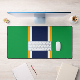 Alfrombrillas De Escritorio Rayas Amarillas Blancas De La Marina Vertical Sobr