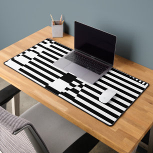 Alfrombrillas De Escritorio Rayas en franjas en blanco y negro