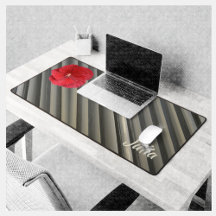 Rayas grises modernas de humo hibiscus rojo