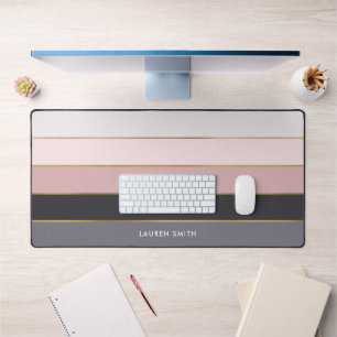 Alfrombrillas De Escritorio Rayas modernas y onduladas personalizadas