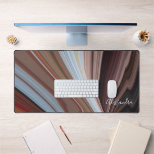 Alfrombrillas De Escritorio Rayas Retro Personalizadas Abstractas Acuarela Col