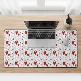 Alfrombrillas De Escritorio Red and Black Doodle Hearts Love 