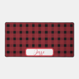 Alfrombrillas De Escritorio Red Black Buffalo Plaid Gingham