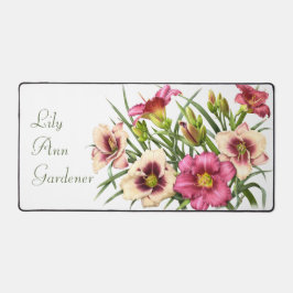 Alfrombrillas De Escritorio Red Daylilies Arte Botánico moderno personalizado