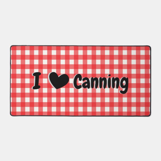 Alfrombrillas De Escritorio Red Gingham Check I Carning Jar Cooling Mat (Anverso)