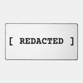 Alfrombrillas De Escritorio [ REDACTED ] Large Minimalist Typographic Desk Mat