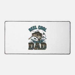 Alfrombrillas De Escritorio Reel Cool Dad Pesca de Lubina Diseño Vector Vintag