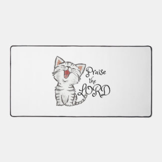 Alfrombrillas De Escritorio regalo de escritura cristiana con gato lindo, Alab