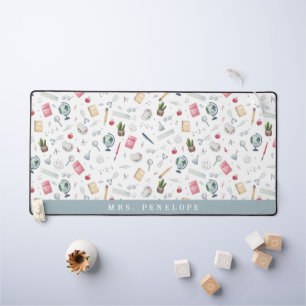 Alfrombrillas De Escritorio Regalo del profesor   Patrón de acuarela personali