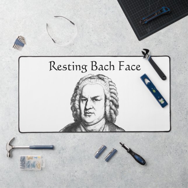 Alfrombrillas De Escritorio Resting Bach Face Classical Music Composer (Puesto de trabajo)