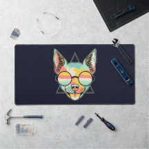 Resumen de Chihuahua colorida usando lentes de vid