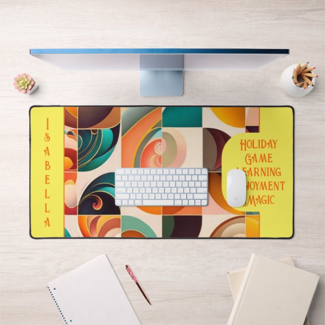 Alfrombrillas De Escritorio Resumen Retro Trendy Squares Collection (Oficina 1)