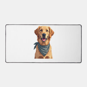 Alfrombrillas De Escritorio Retrato vintage de Golden Retriever con collarín c